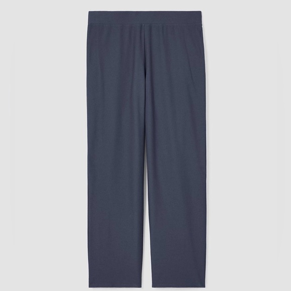 Eileen Fisher Navy High Waist Stretch Straight Leg Pants Size Sp - Picture 1 of 10